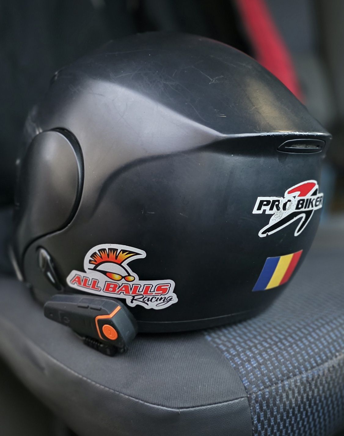 Casca Moto Flip-up Louis Probiker negru mat