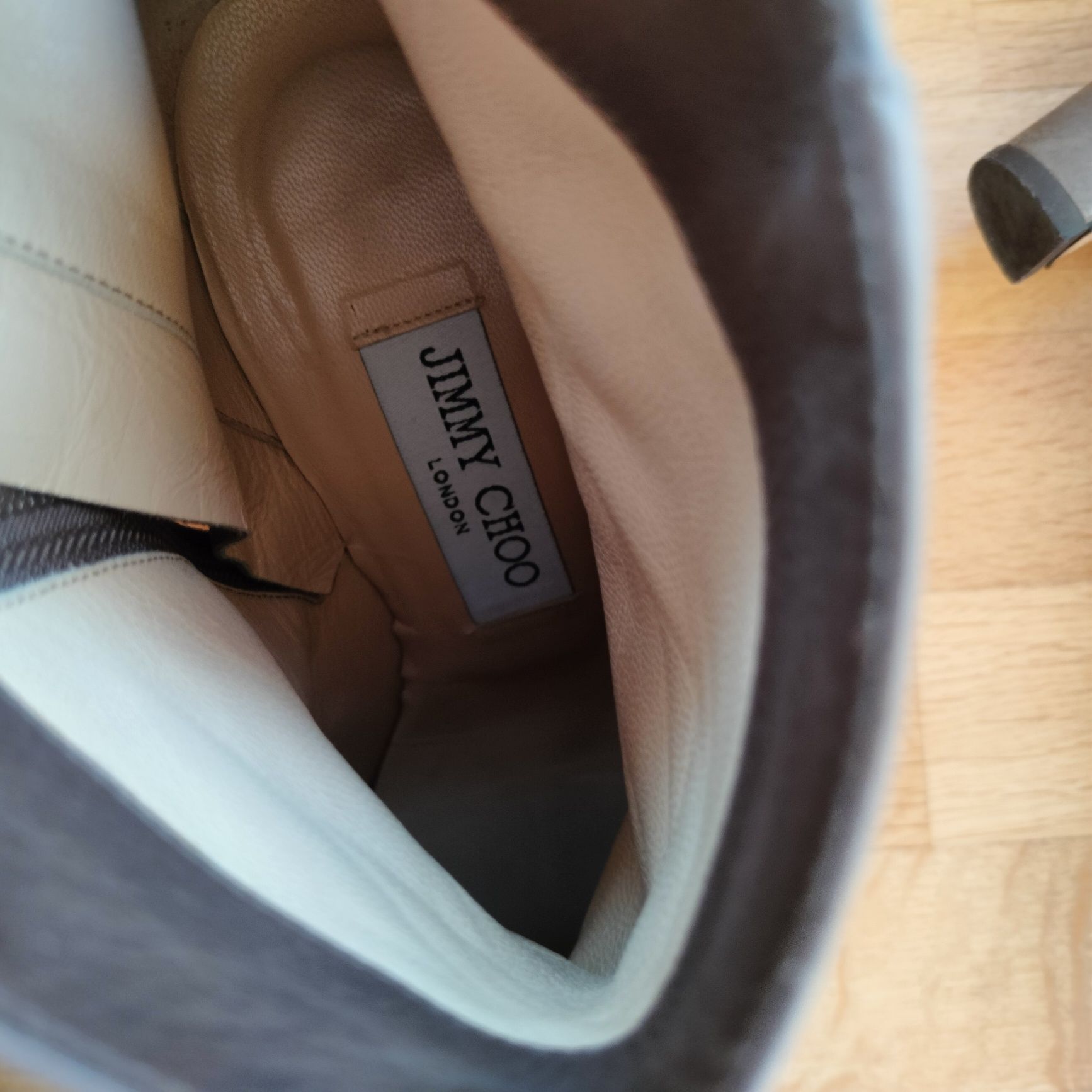 Оригинални JIMMY CHOO, номер 36,5, кожени боти/обувки, сиви