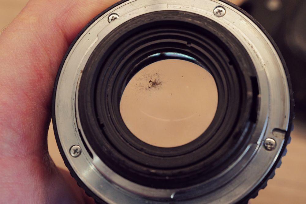 Aparat foto film Pentax K1000 husa originala obiectiv 55mm