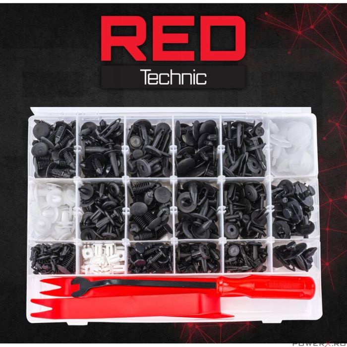 Set universal cleme pentru tapiterie, 420 elemente, Red Technic