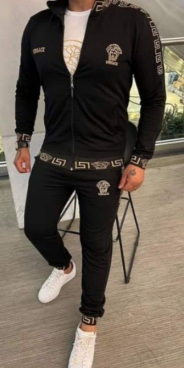 Trening Versace 3 piese(jachetă+pantaloni+tricou)logo brodat,div.marim