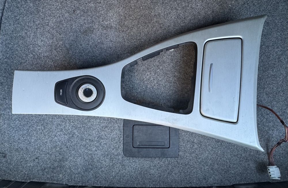 Vand ornament consola centrala aluminiu+joystick navigatie ccc bmw e90