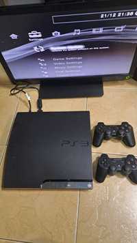 SONY PlayStation 3 ХАКНАТ  с 1джойстик Sony,пълен комплект,кабели-230