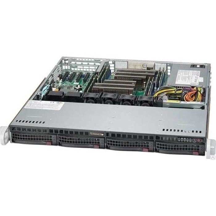 Сервер Supermicro 1U, Xeon Bronze 3104, 1700 МГц