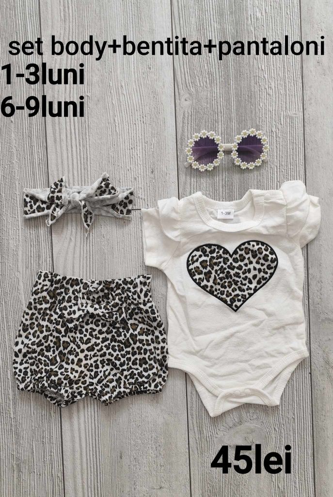 Body cu bentita 3-24 luni/ romper fetite