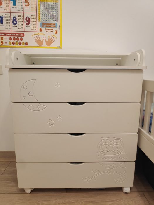 Пеленальный стол комод с полками