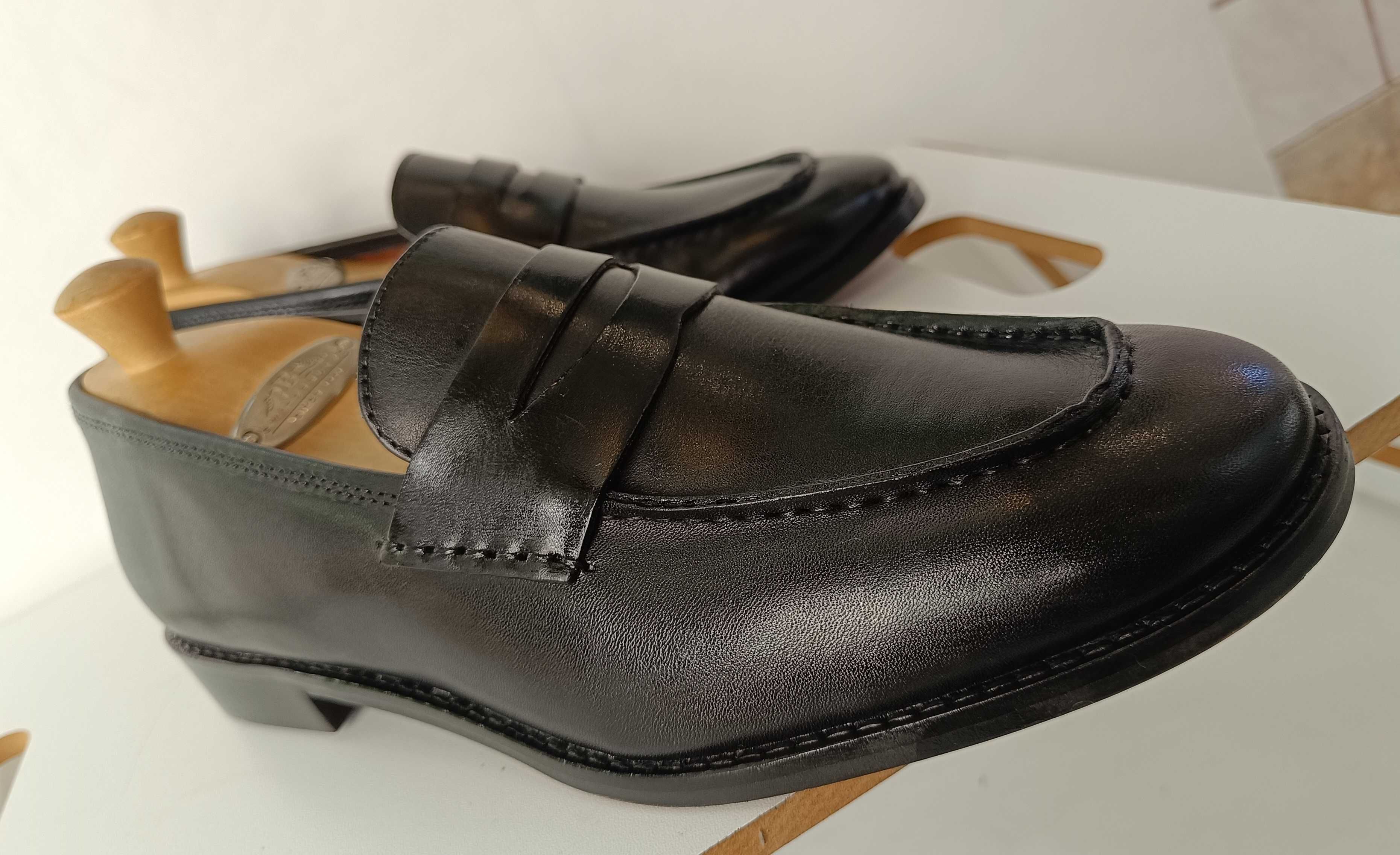 Pantofi loafer 39 penny ASOS NOU piele naturala moale