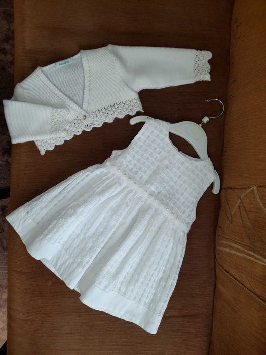 Рокличка  и жилетка за момиченце 12м