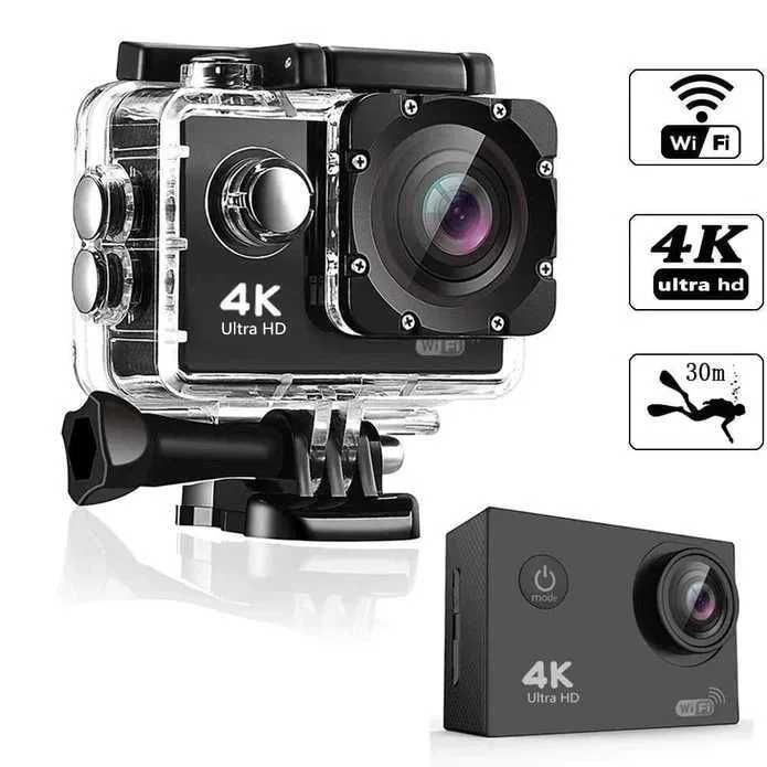 Camera Video Sport, 4K Ultra HD, Wifi, 12mp, 60 FPS ,170 de grade