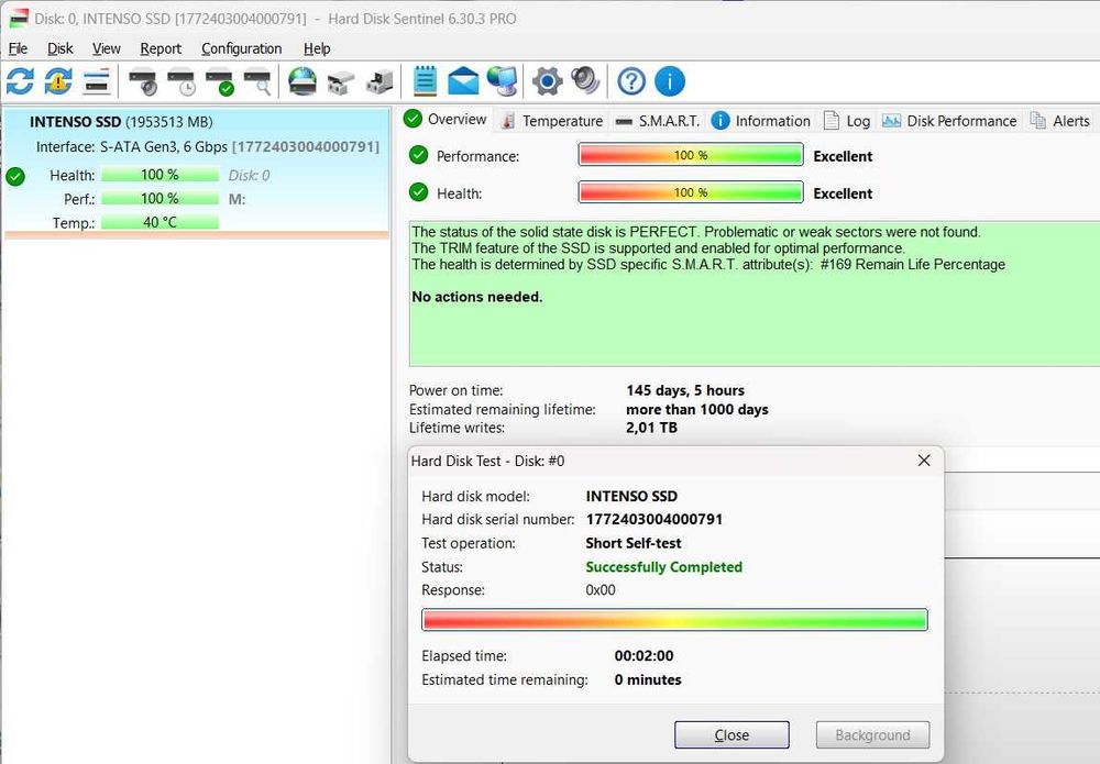 цифров диск 2.5" SSD 2TB Intenso TOP SATA III (6 Gbps)