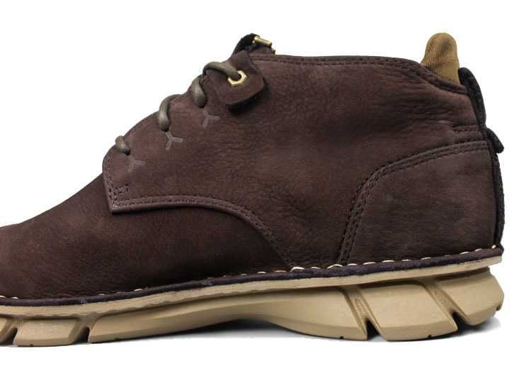 Кожаные полуботинки борцовки CAT Emanate 2 dark brown [39-44]