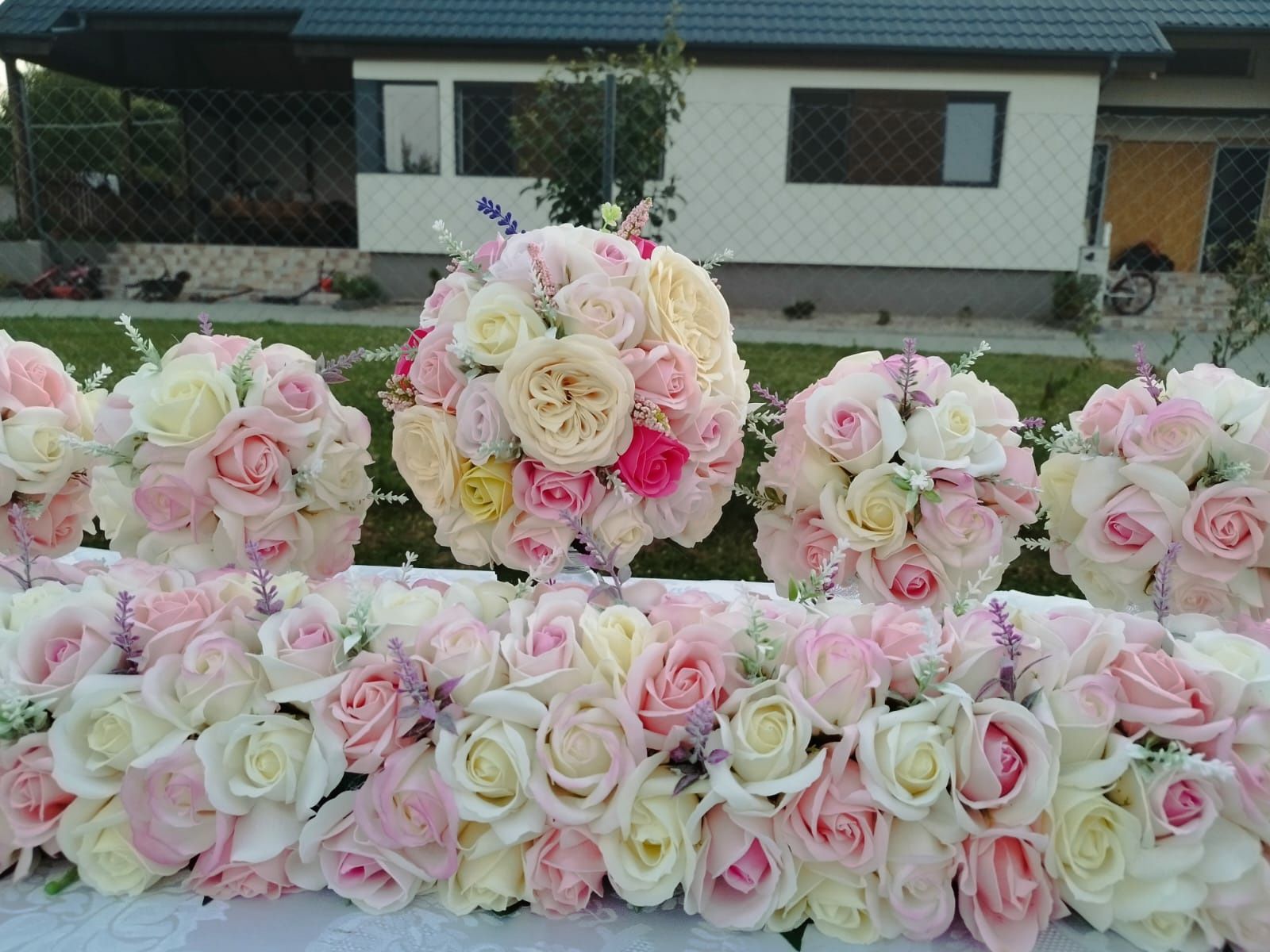 Aranjamente flori artificiale nunta, botez