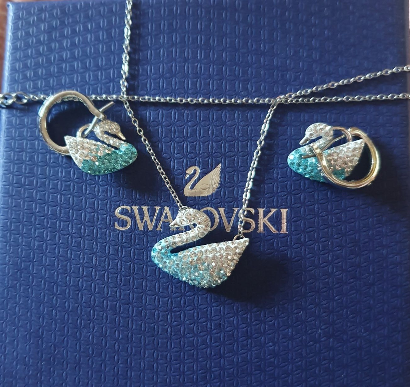 Set Swarovski Swan Bicolor