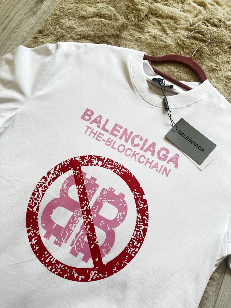 Бяла тениска Balenciaga Баленсиага oversized