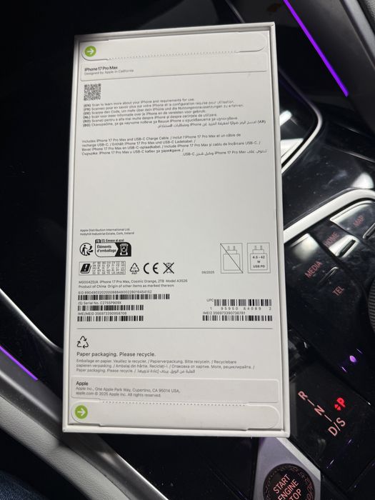 Vand iphone 17 pro max portocaliu 2tb