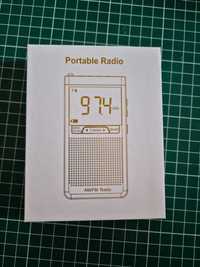 Radio portabil  de buzunar AM/FM stereo, ceas, alarma, display LCD
