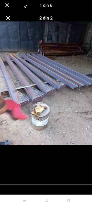 Vând 5ferme metalice cu deschidere de 10m  ipe