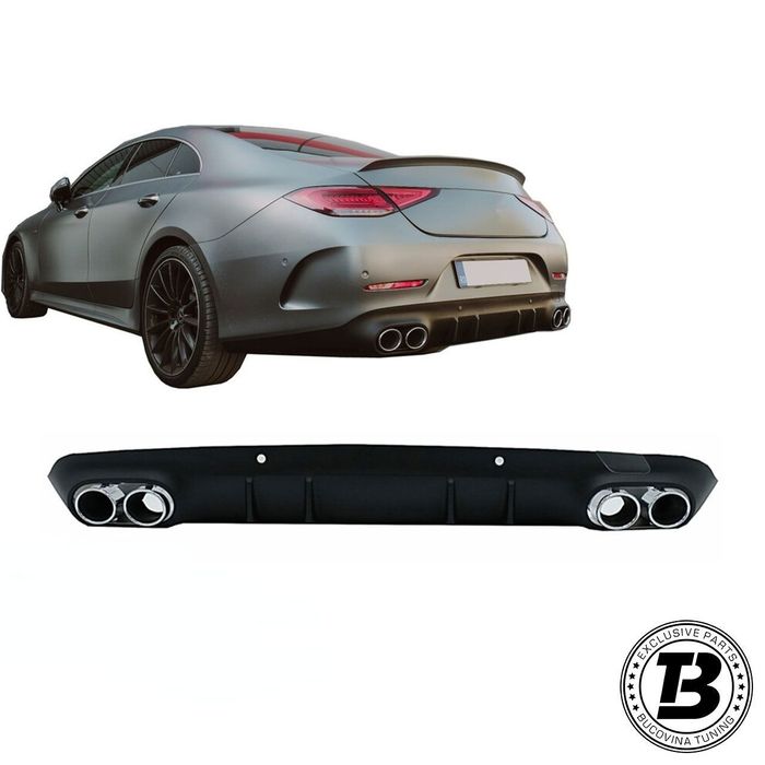 Difuzor Bara Spate cu Ornamente compatibil cu Mercedes CLS C257 CLS53 Design