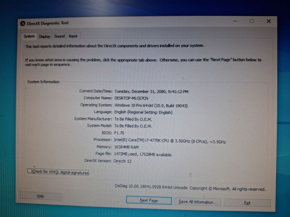 Pc tower i7 4770k 16 gb ram