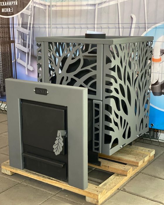 Печь для бани "Агния" 16 м3 (6мм) дрова/уголь