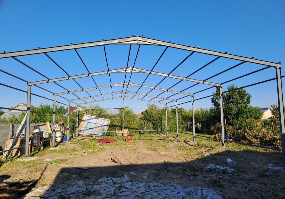 Vand 6ferme metalice la 9m deschidere din profil IPE160 si 12stalpi la