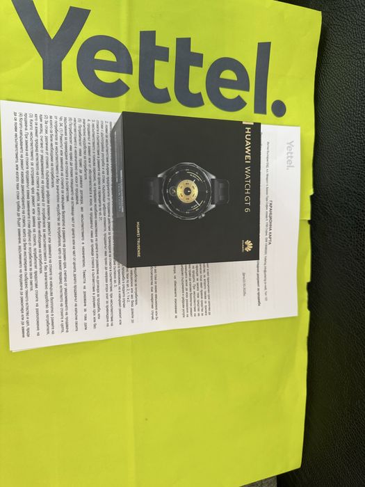 ЧИСТО НОВ 46mm Huawei Watch GT 6 Yettel Гаранция 2027 г. Black GT6