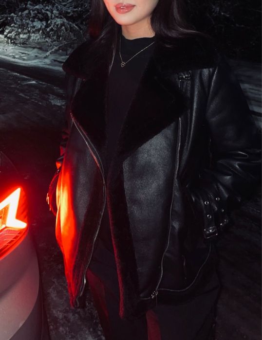 Коженная дубленка