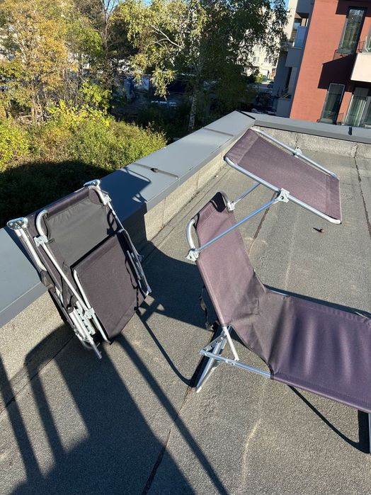 2 шезлонг черен метал