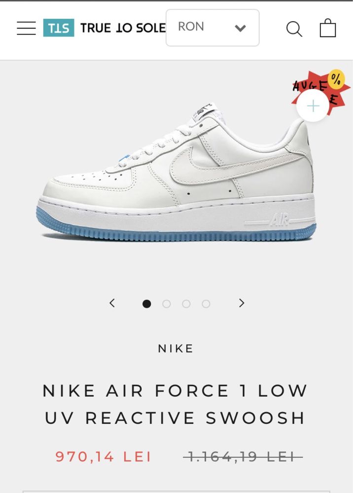 Nike air force 1 low UV reactive swoosh