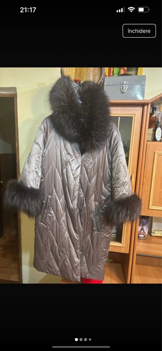 Fas cu blana natutala , maneca se poate pirta si 3/ 4