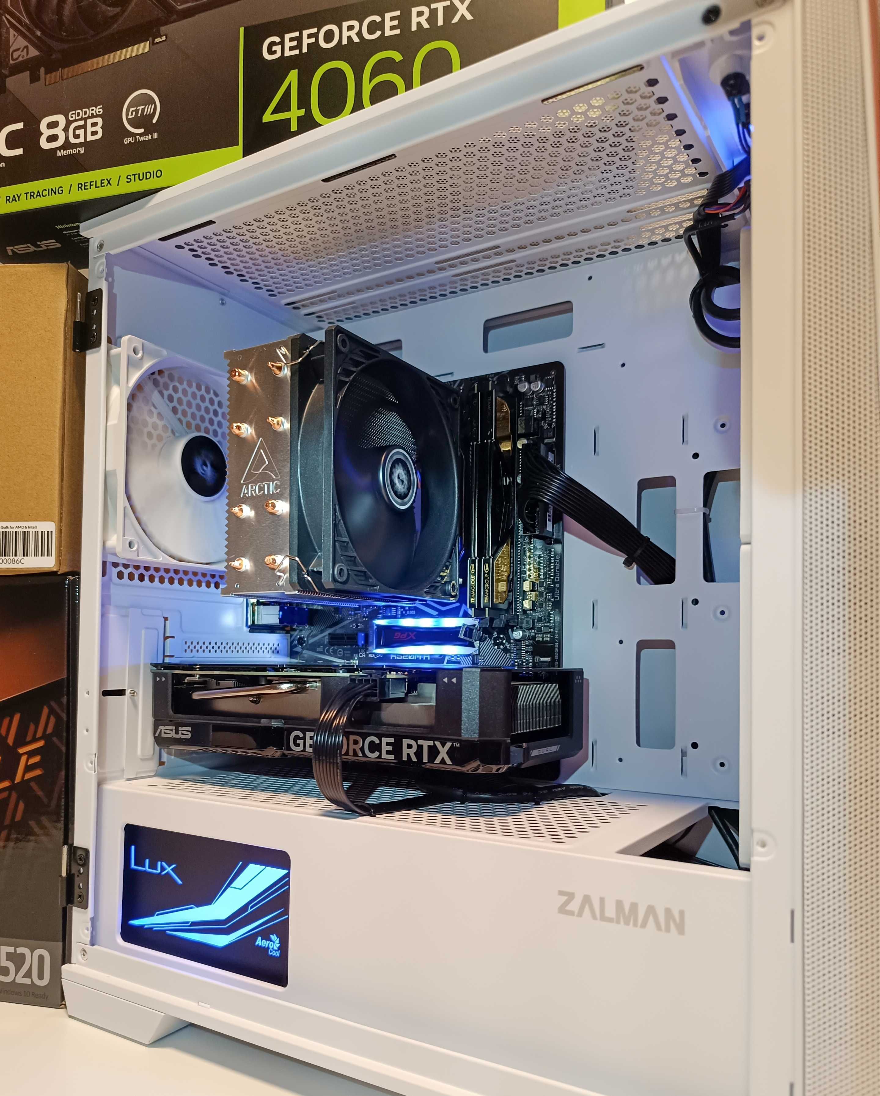 NEW Gaming PC RTX 4060, Ryzen 5500, 16GB RAM 3200, 512GB SSD Гаранция