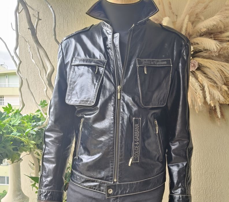 Geacă din piele Dolce&Gabbana Ediție Limitată