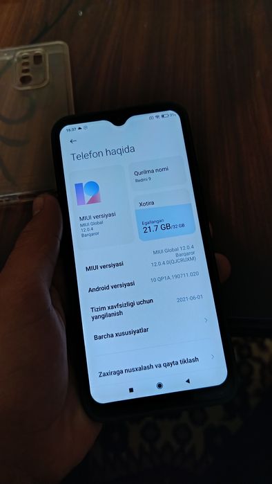 Redmi 9 ideal xolatda