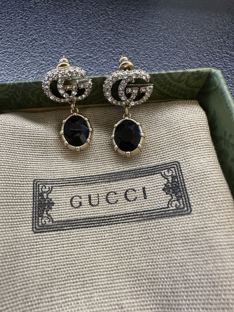 Cercei Gucci piatra neagră