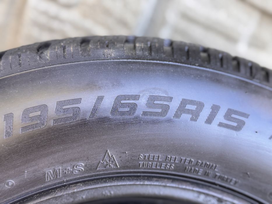 Set jante otel +cauciucuri iarna dot 2022/195/65 R15/5x112/Volkswagen/