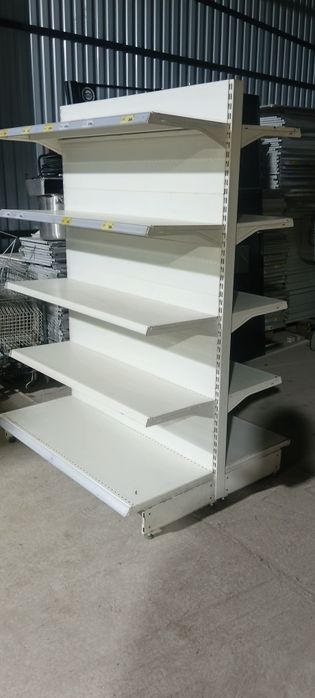 Двухсторонние стеллажи, островные полки, полки для магазина