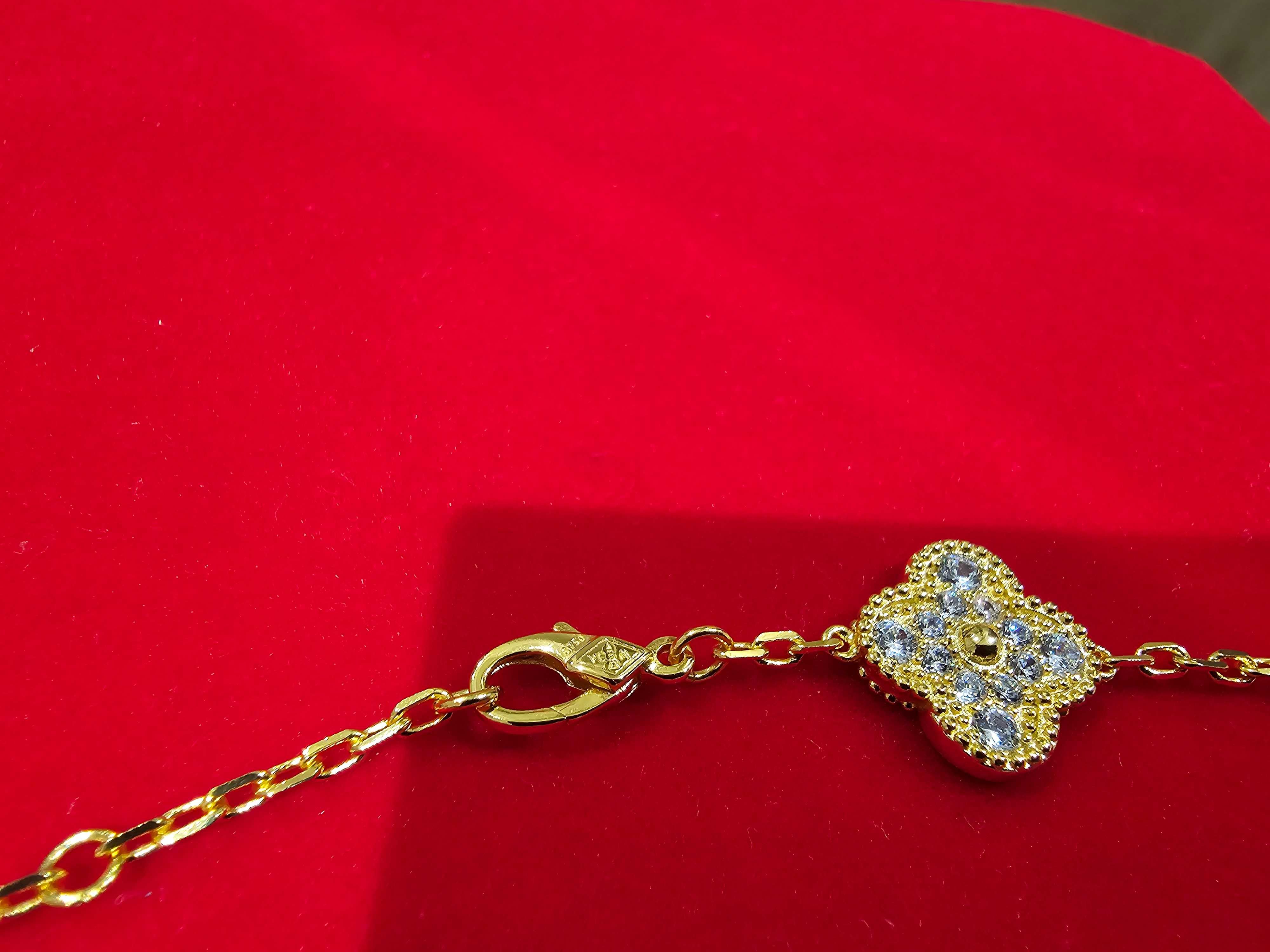 Van Cleef & Arpels VCA Gold Diamond 10 Motifs Alhambra Дамско Колие