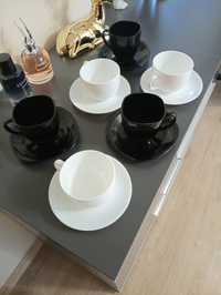 Луксозни чаши за кафе черно и бяло