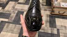 Pantofi derby 40 cap toe lucrati manual Ferradini piele naturala moale
