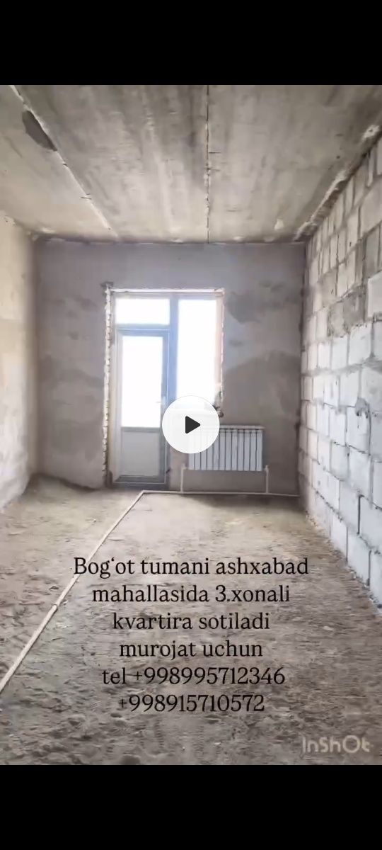 3 хоноли квартира сотилоди келишилган нархда