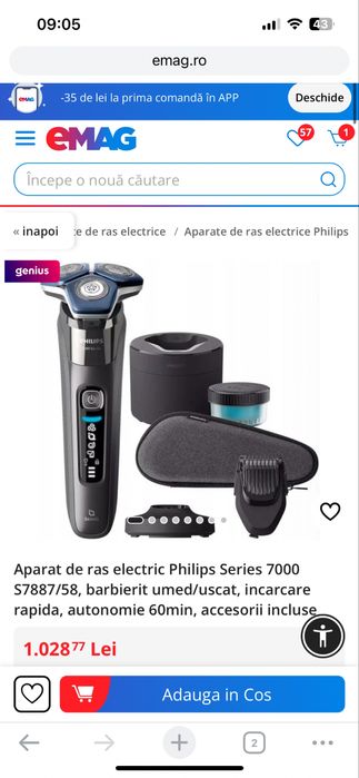 Aparat de ras electric Philips Series 7000 S7887