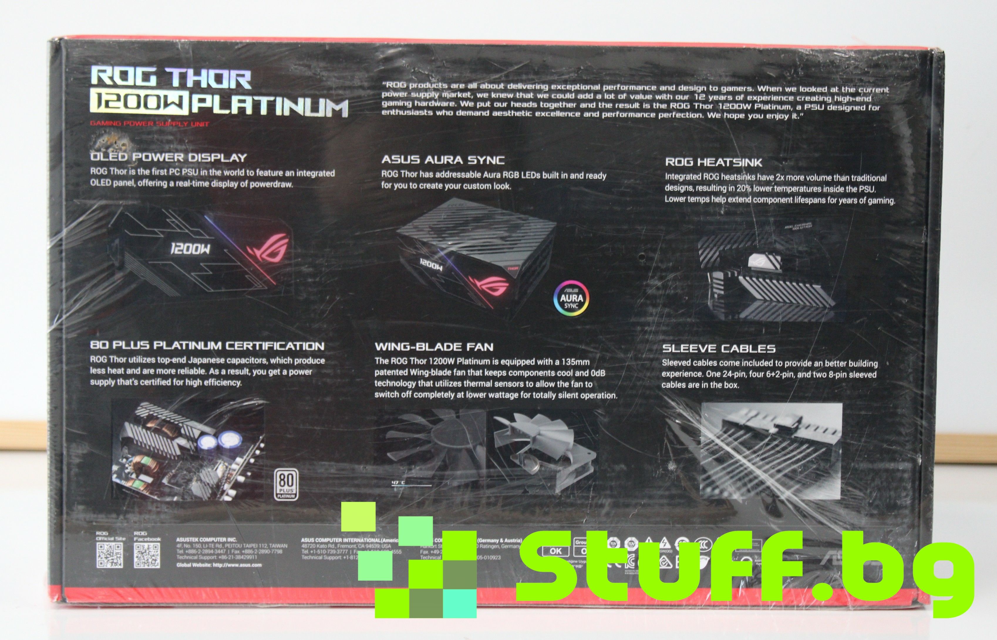 Захранващ блок Power supply ROG Thor 1200W Platinum ROG-THOR-1200P NEW