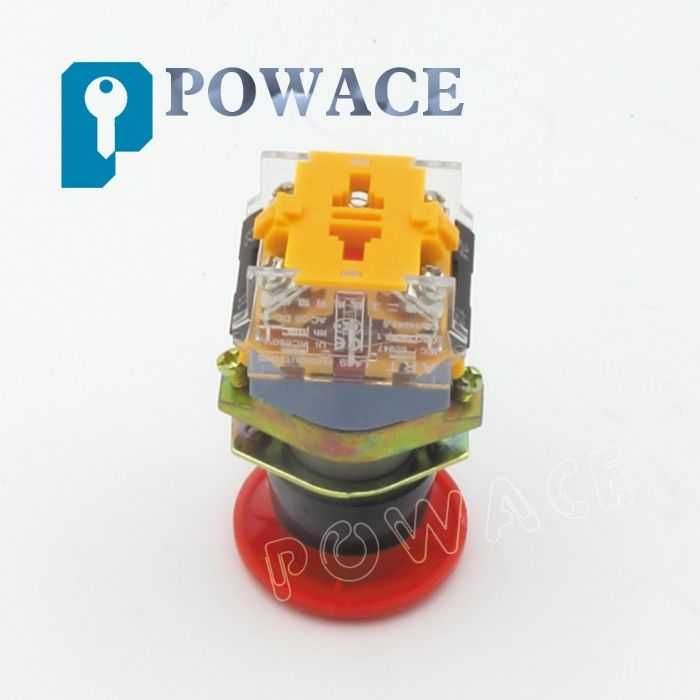 Buton avarie tablou electric motor 1 NO 1NC E-stop 400V 22mm