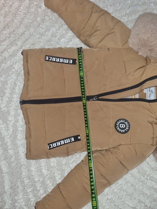 Geacă groasă de iarnă, cu glugă, pentru copii, marime 7-8 ani