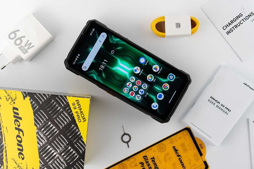 Ulefone Armor 33 Pro 16GB/512GB, два екрана (6.95" и 3.4"), 25500mAh