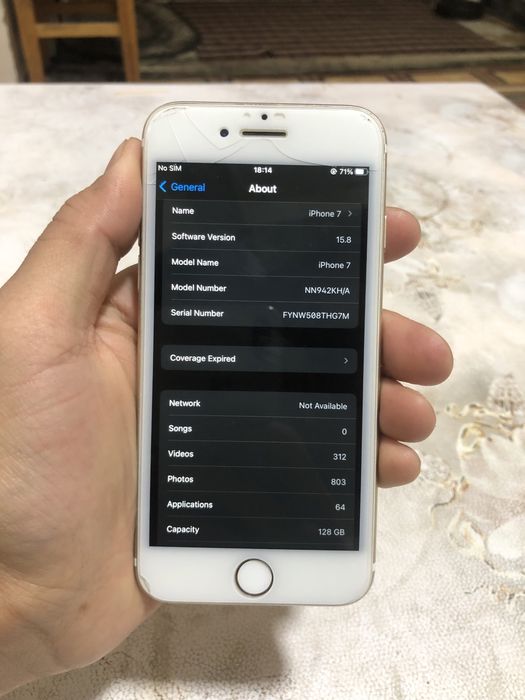 Iphone 7. 128gb xotira