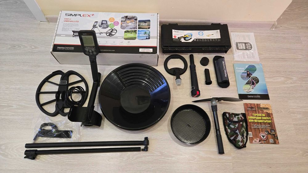 Пълен комплект водоустойчив металдетектор за злато,реликви,монети и др