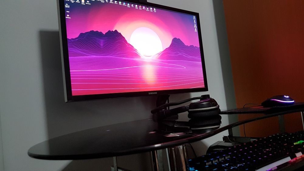 Birou masa calculator PC sticla modern