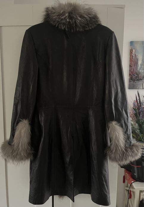 Jachetă piele naturală/blană vulpe