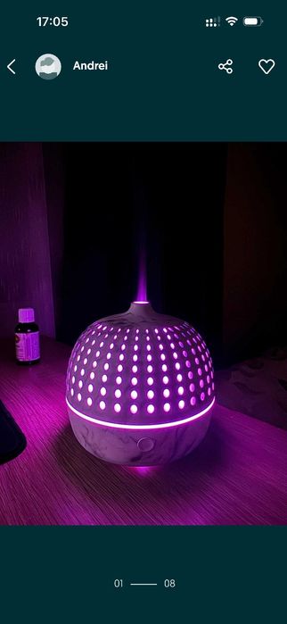 Umidificator + ulei esential violete